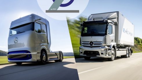 Bränslecellsdrivna konceptlastbilen GenH2 och eldrivna eActros fick dela på Truck Innovation Award.