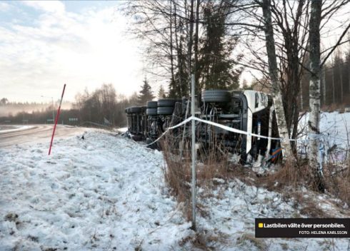Tragedin i Grums när en berusad lastbilsförare orsakade dödsolyckan. Foto: Helena Karlsson.