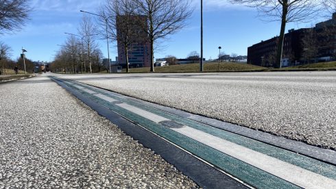 Elväg från EVolution Road vintertestas i norrländska Kramfors.